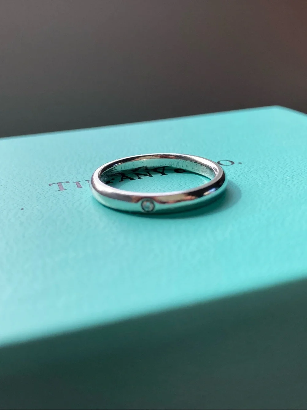 Tiffany & Co. Elsa Peretti Sterling Silver Band with Diamond